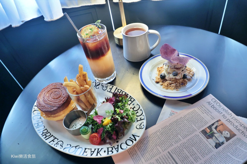 kiwi樂活食旅部落客推薦台中西區咖啡NEWSSTAND書報攤咖啡.網美打卡熱點咖啡館.猶如歐洲街頭的咖啡館.咖啡.甜點.鹹食