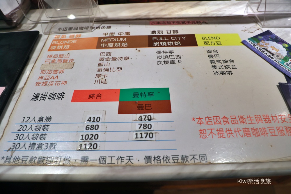 kiwi樂活食旅部落客推薦台中中非咖啡.西區美食老派咖啡館.虹吸壺手沖咖啡.推薦藍山咖啡